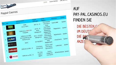 online casino zahlen mit paypal Online Casino spielen in Deutschland